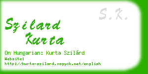 szilard kurta business card